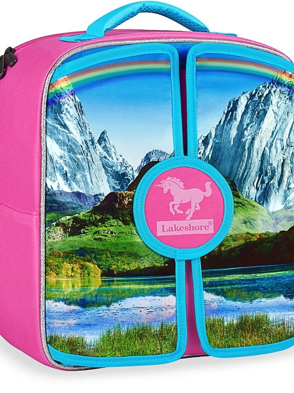 🦄Lakeshore Unicorn Lunchbox🦄 - Pink with Scenic Print